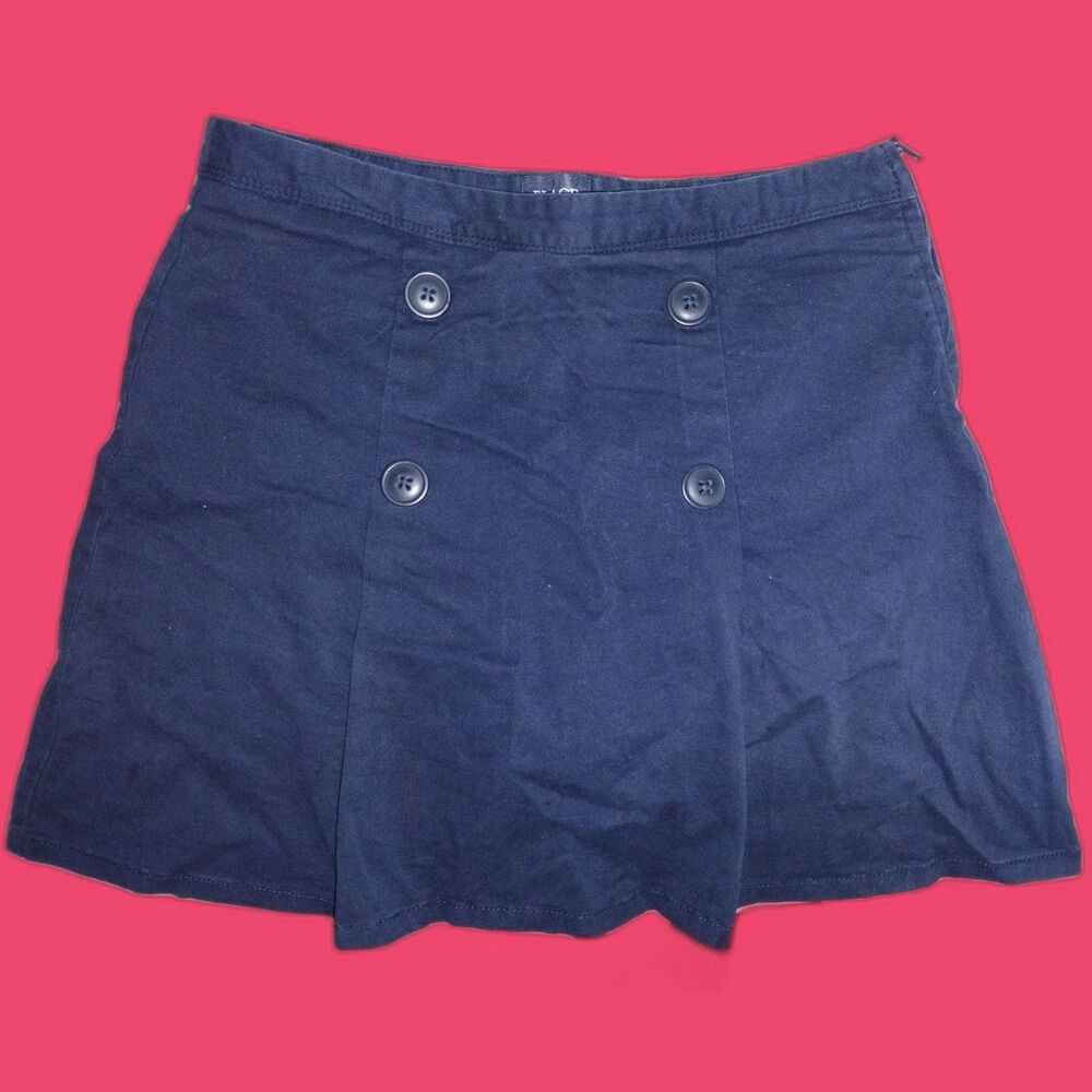 The Children's Place Size 18 Girls School Uniform Regular Pleated Skirt Navy